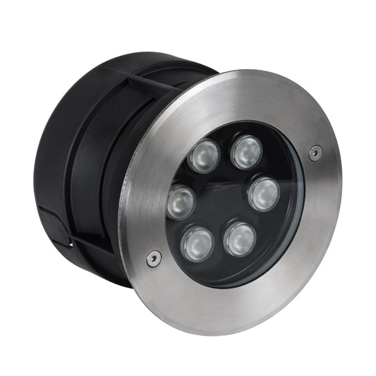 UNDERWATER-YUNI 90419 Υποβρύχιο Χωνευτό Φωτιστικό Σποτ Ειδικό για Σιντριβάνια LED 6W 510lm 30° DC 24V Αδιάβροχο IP68 Φ15 x Υ10cm RGBW DMX512 - Ανοξείδωτο Ατσάλι