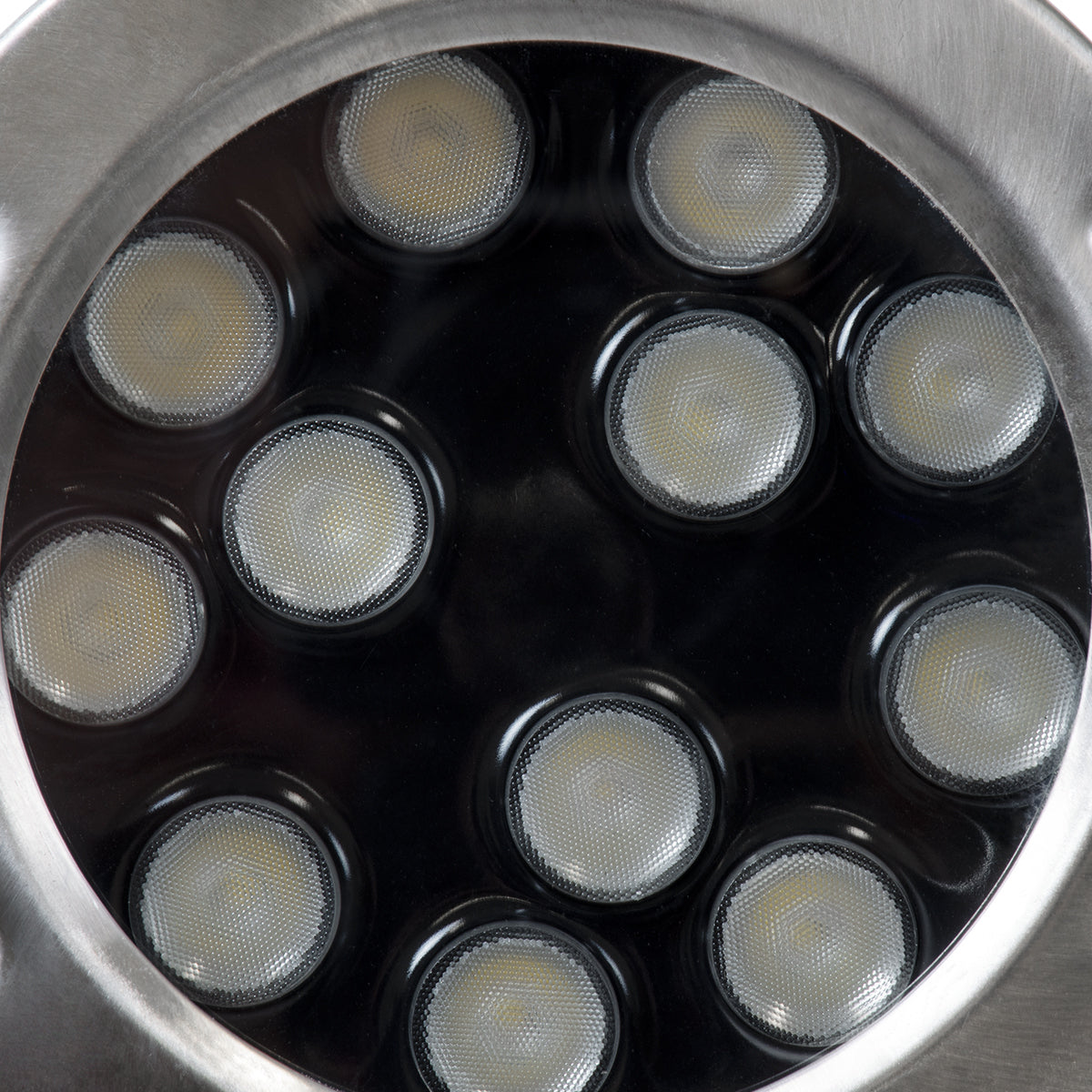 UNDERWATER-JERRY 90425 Υποβρύχιο Επιφανειακό Σποτ για Σιντριβάνια/Πισίνες LED 12W 1020lm 30° DC 24V Αδιάβροχο IP68 RGBW DMX512 Dimmable - Ανοξείδωτο Ατσάλι 304 - Μ14.5 x Π7 x Υ19