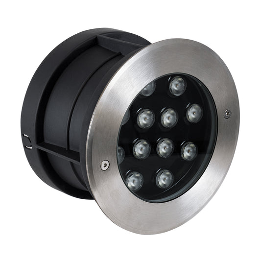 UNDERWATER-JULIA 90569 Υποβρύχιο Χωνευτό Φωτιστικό Σποτ Ειδικό για Σιντριβάνια LED 12W 1140lm 15° DC 24V Αδιάβροχο IP68 Φ18 x Υ11.2cm Φυσικό Λευκό 4500K - Ανοξείδωτο Ατσάλι