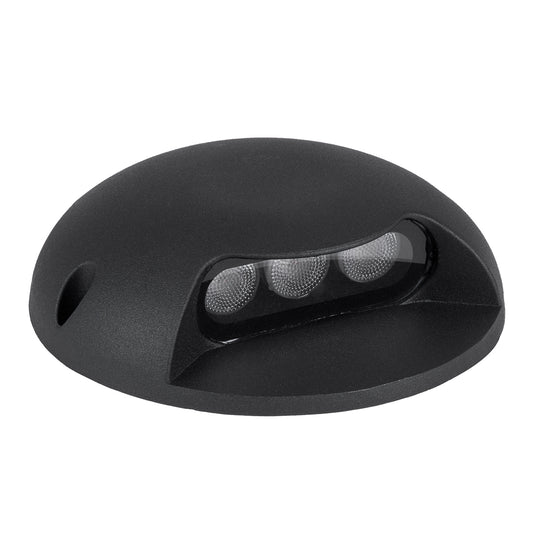 STEP-LUNA 90616 Αρχιτεκτονικό Φωτιστικό Διαδρόμου/Σκαλοπατιού LED 3W 330lm 10° DC 24V Αδιάβροχο IP65 Θερμό Λευκό 2700K Dimmable - Μαύρο - Φ12 x Υ3