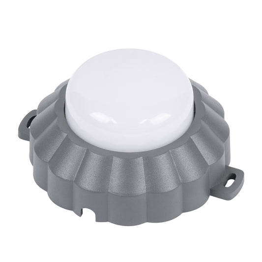 WALLLIGHT-MONA 90628 Φωτιστικό Τοίχου - Απλίκα Point Light LED 6W 660lm 360° DC 24V Αδιάβροχο IP65 Φ11 x Υ6.5cm Θερμό Λευκό 3000K - Γκρι Ανθρακί