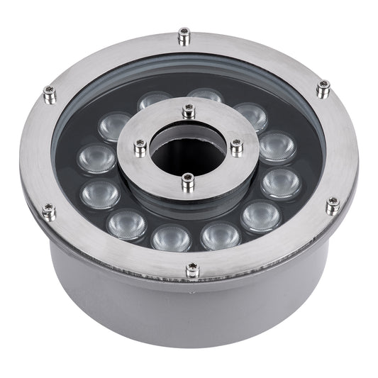 UNDERWATER-FINA 90675 Υποβρύχιο Φωτιστικό Σποτ Ειδικό για Σιντριβάνια LED 9W 945lm 30° DC 24V Αδιάβροχο IP68 Φ16 x Υ8cm Πολύχρωμο RGBW DMX512 - Ανοξείδωτο Ατσάλι