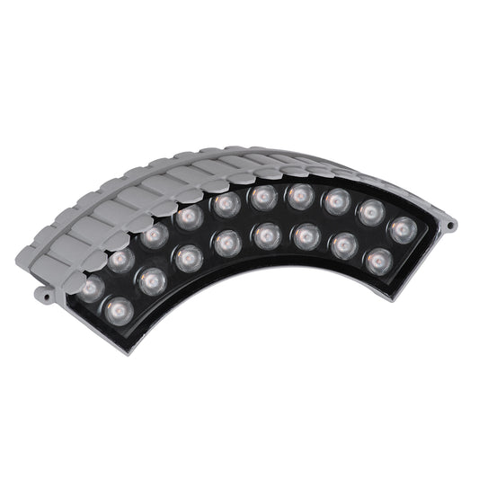 TREELIGHT-JINA 90697 Κυρτή Μπάρα Φωτισμού Wall Washer για Φυτά - Δέντρα LED 18W 1530lm 10° DC 24V Αδιάβροχο IP65 Πορτοκαλί 2200K Dimmable - Γκρι Ανθρακί - Μ29 x Π11 x Υ10.5