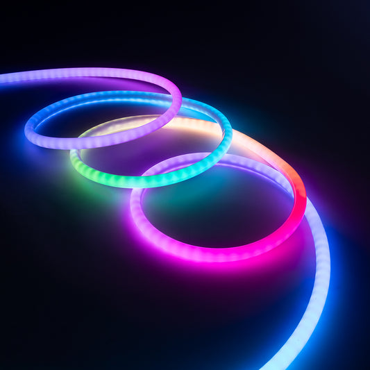 NEONIO 90756 Ψηφιακή Pixel Addressable Ταινία Neon Flex LED 14.4W/m 864lm/m 360° DC 12V Αδιάβροχο IP67 60 x SMD 5050 Chip/m 20 x Pixel/m Πολύχρωμο RGB Dimmable SPI/TTL Protocol IC SM16703P/WS2811/WS2812 - Μ1000 x Π2 x Υ2cm - Ρολό 10 Μέτρων