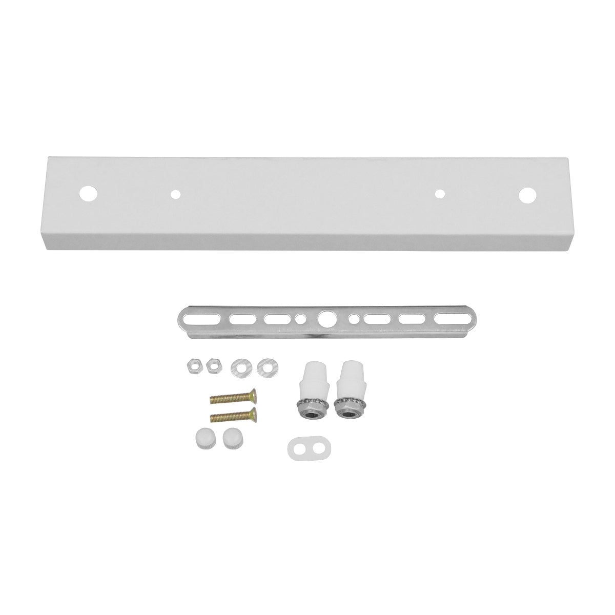 DIY Ροζέτα Φωτιστικού Λευκή Ορθογώνια 300x50mm με 2 Τρύπες 90821
