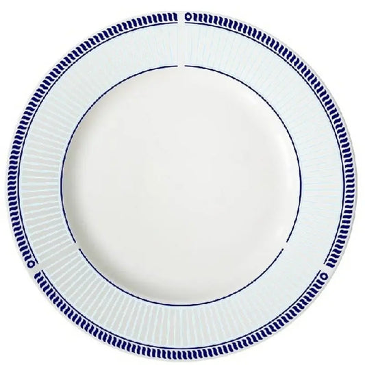 Artekko Πιάτο Φαγητού Πορσελάνινο Λευκό/Μπλε 910-1108