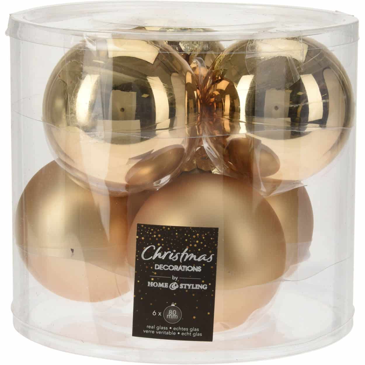 Μπάλα Γυάλινη Χρυσή S/6 8εκ