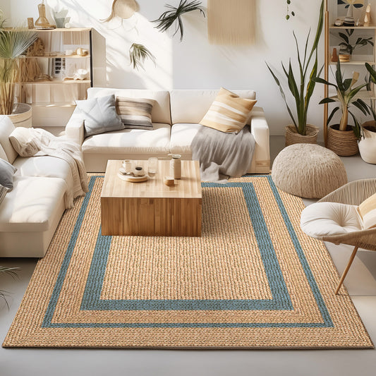 Χαλί Tropic Art 9138 160x230εκ Μπεζ-Μπλε