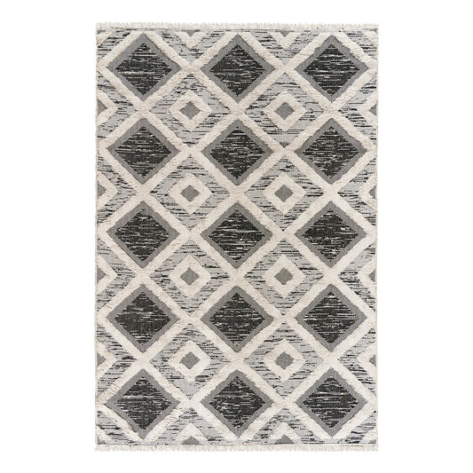 Χαλί Βαμβακερό Morocotton 9240 150x220εκ Γκρι