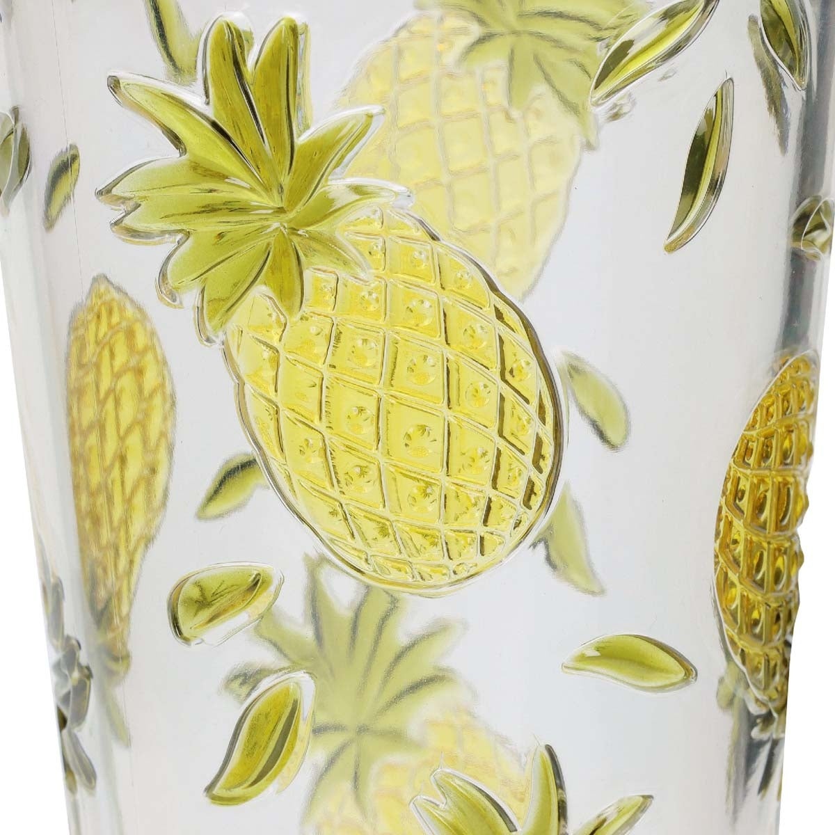 Ποτήρι Νερού 'Ανανάδες' Πλαστικό Διάφανο/Χρυσό 9x9x16