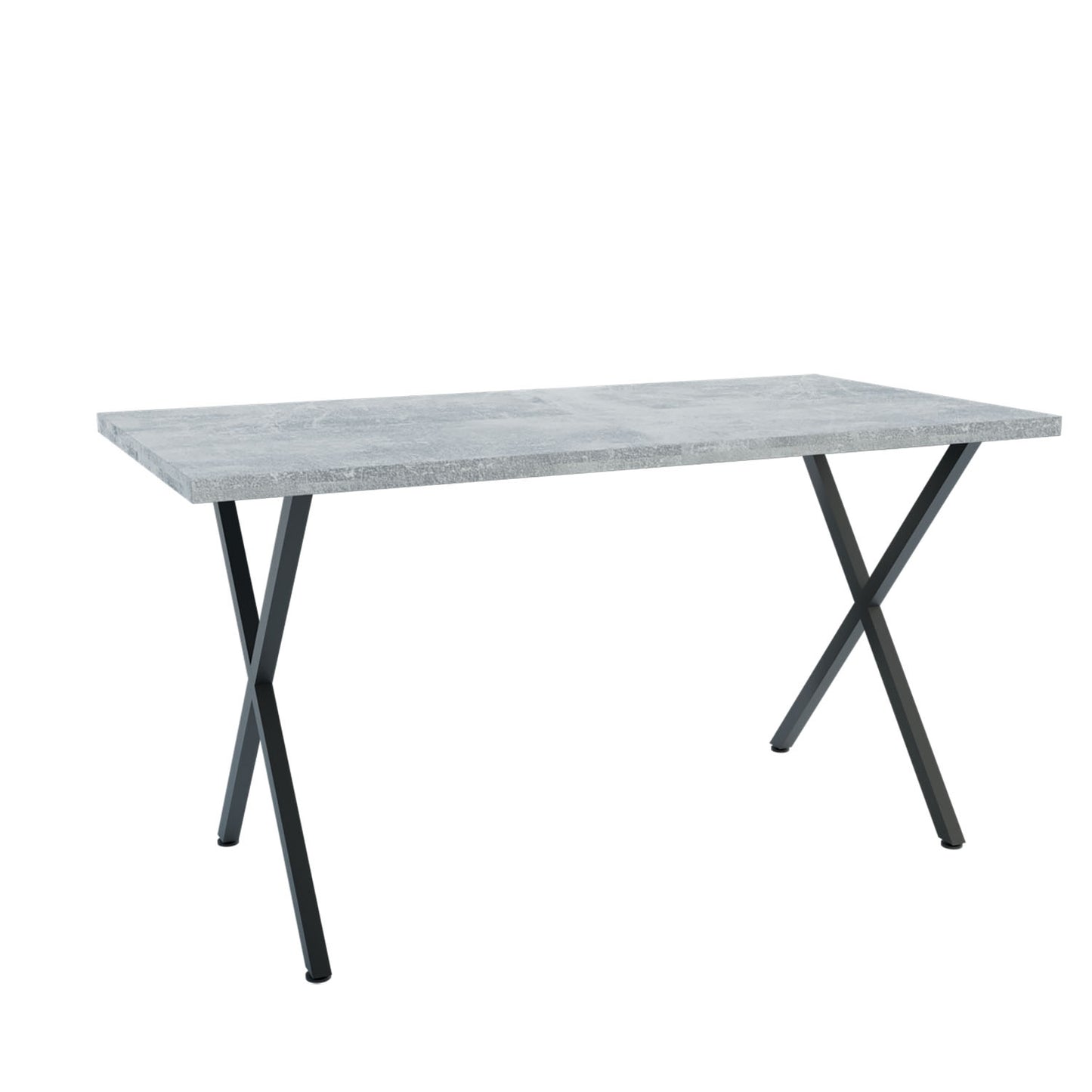 Τραπέζι Houston Γκρι-Μαύρο 160x80x77