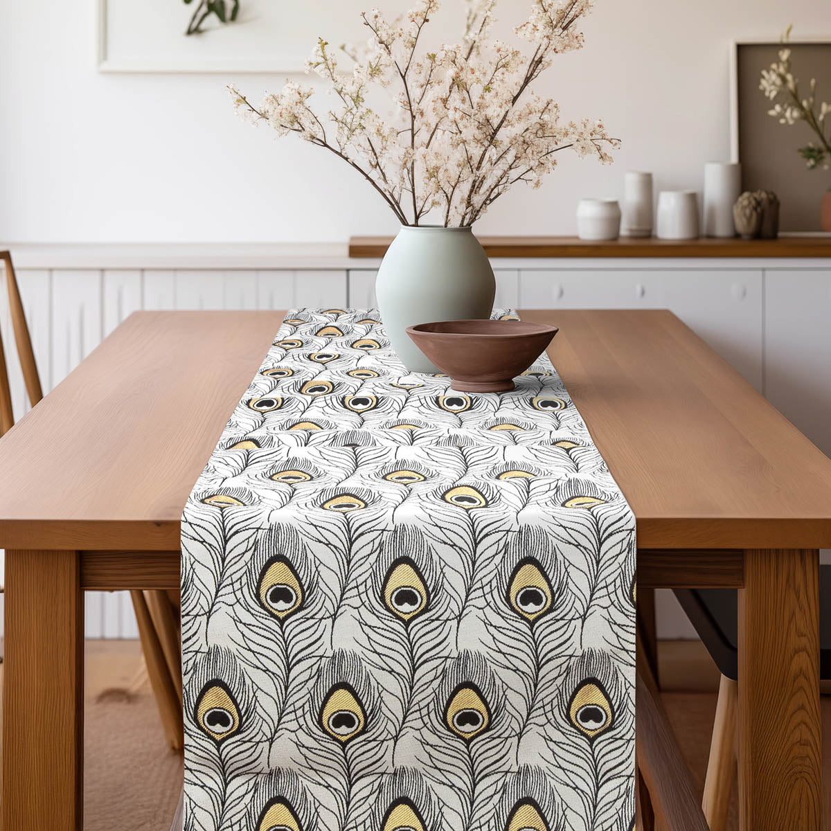 Ράννερ Φτερά Παγωνιού 32x250εκ