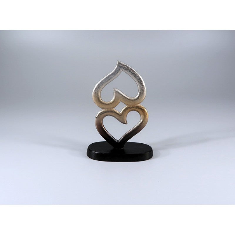 Διακοσμητικές Καρδιές Μεταλλικές/Ξύλινες Πολύχρωμες 8x8x17