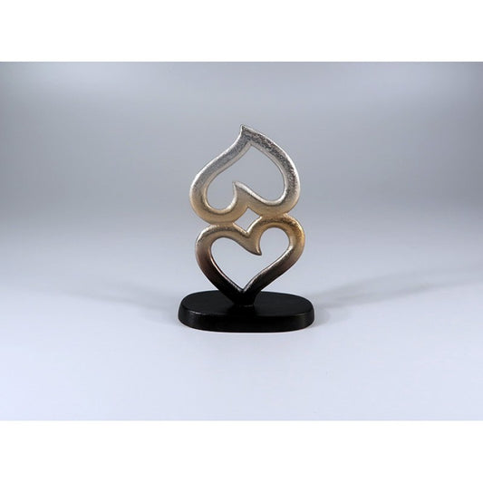 Διακοσμητικές Καρδιές Μεταλλικές/Ξύλινες Πολύχρωμες 8x8x17