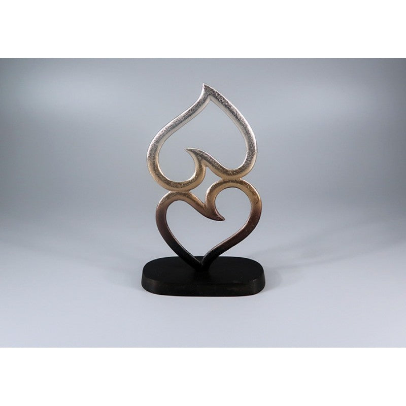 Διακοσμητικές Καρδιές Μεταλλικές/Ξύλινες Πολύχρωμες 14x14x28