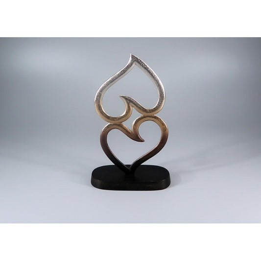 Διακοσμητικές Καρδιές Μεταλλικές/Ξύλινες Πολύχρωμες 14x14x28