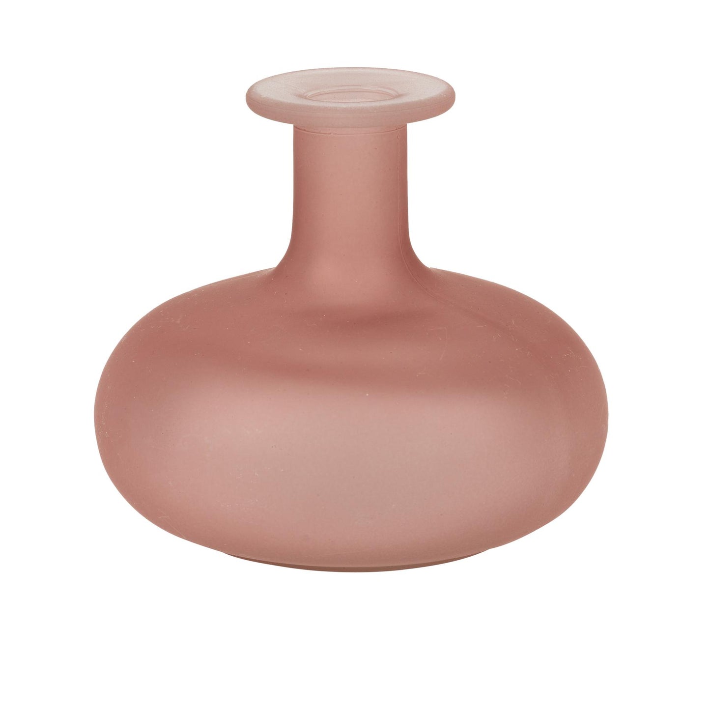 Γυάλινο Βάζο Emy Ροζ 12x12x11