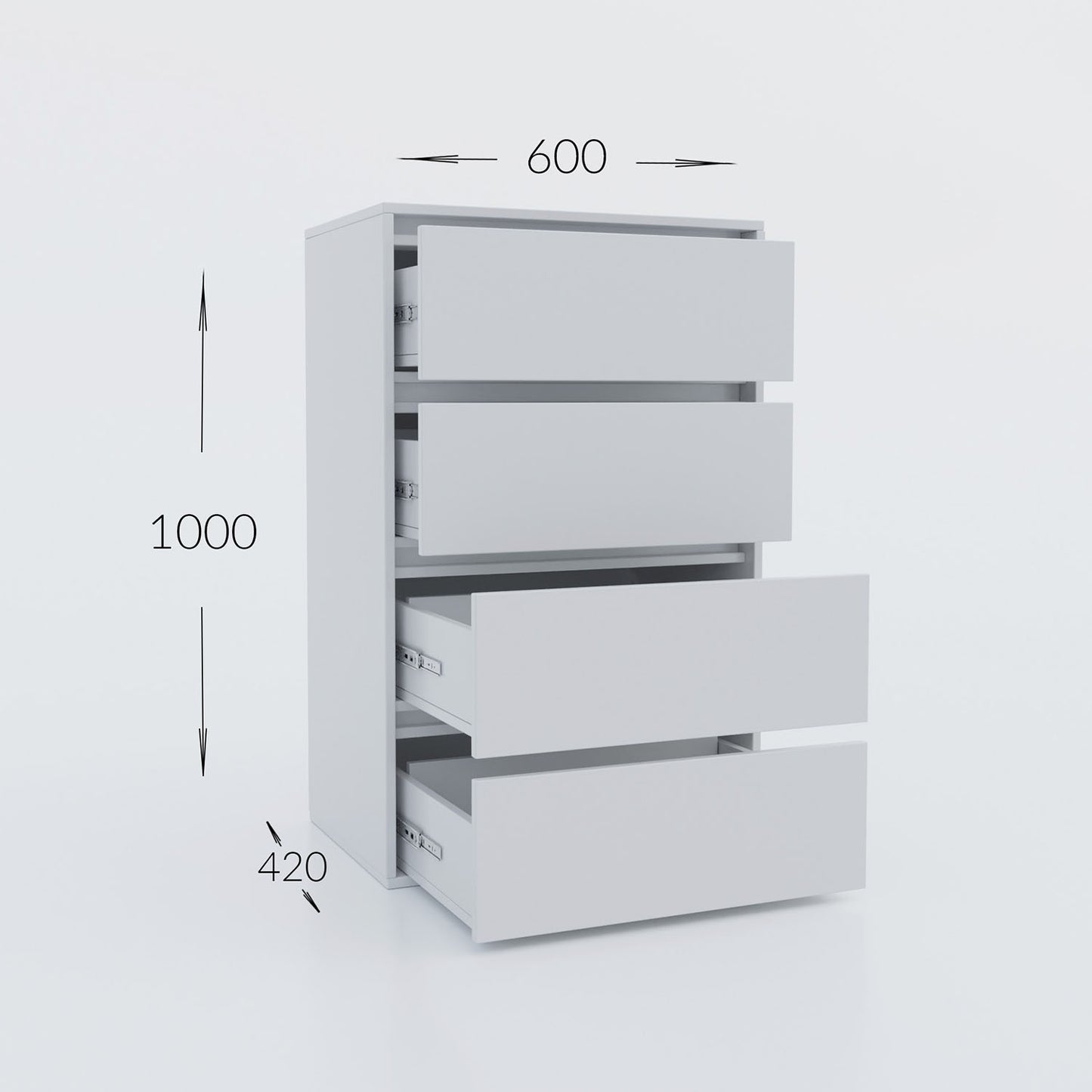 Συρταριέρα Idea Λευκό 60x42x100