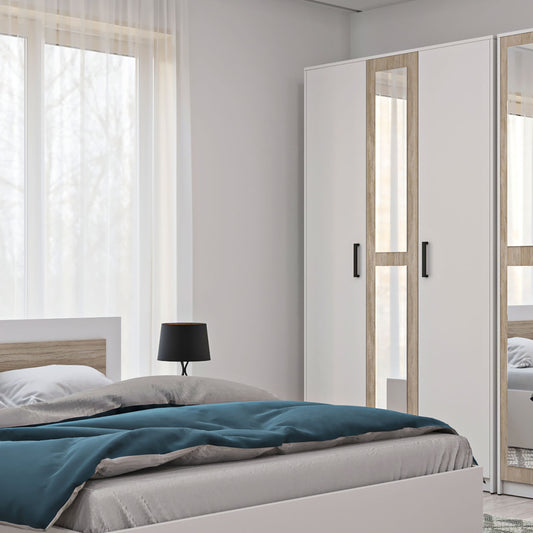 Ντουλάπα Viva Λευκό-Σονόμα 120x50x209