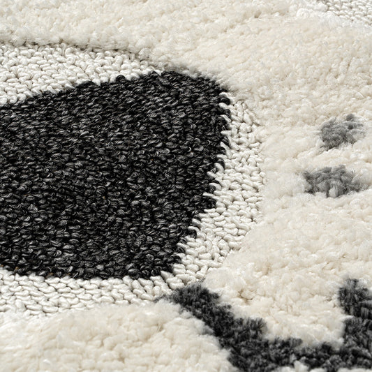 Ροτόντα Loop Art 9556 133x133εκ Γκρι Λευκό