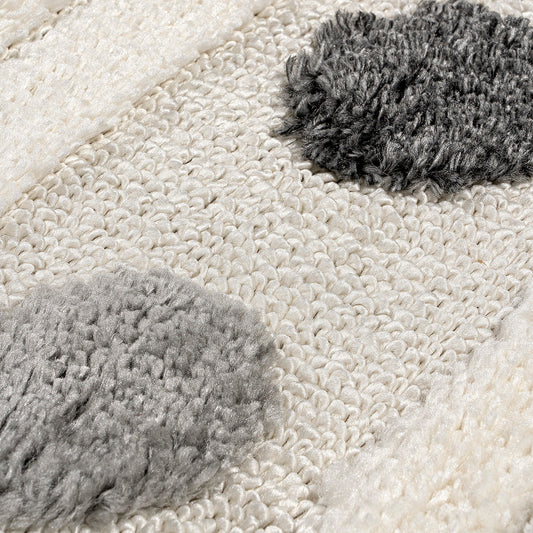 Ροτόντα Loop Art 9559 160x160εκ Γκρι Λευκό