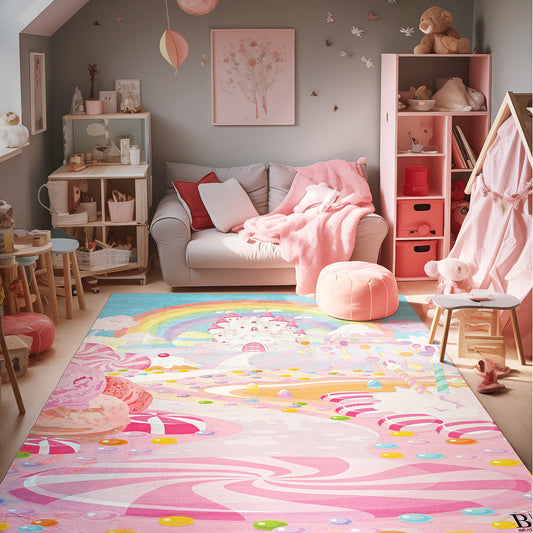 Χαλί Παιδικό Fun Art 9572 135x180εκ Ροζ