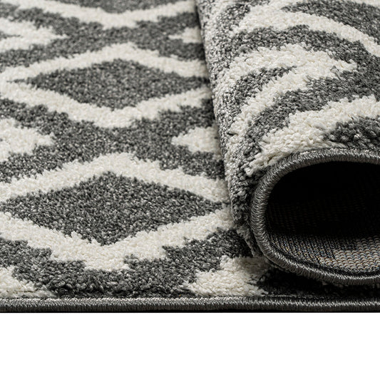 Πατάκι Vibe Art 9576 67x150εκ Γκρι Λευκό