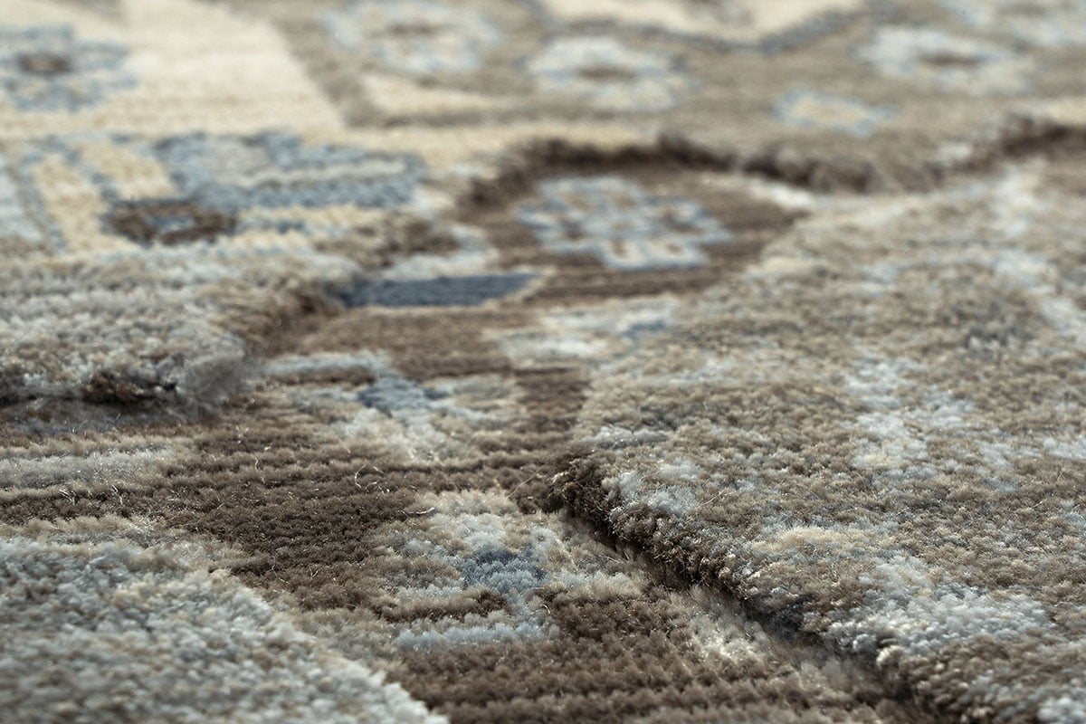 Πατάκι Bliss Art 9625 67x220εκ Μπεζ-Μόκα-Μπλε