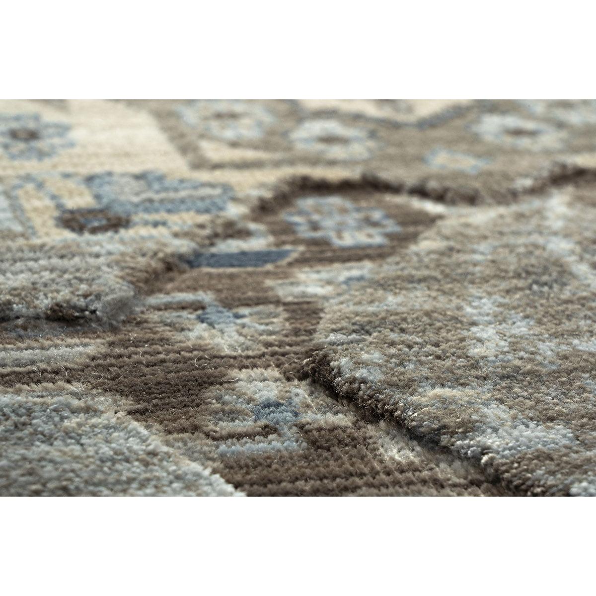 Πατάκι Bliss Art 9625 67x220εκ Μπεζ-Μόκα-Μπλε