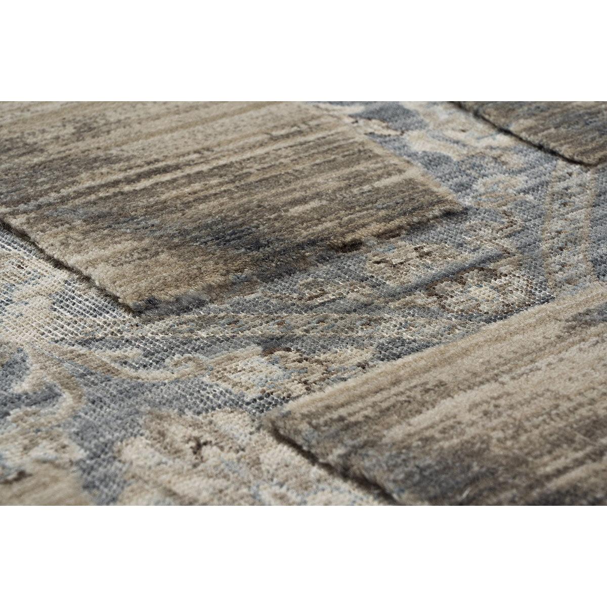 Πατάκι Bliss Art 9626 67x130εκ Μπεζ-Μόκα-Μπλε