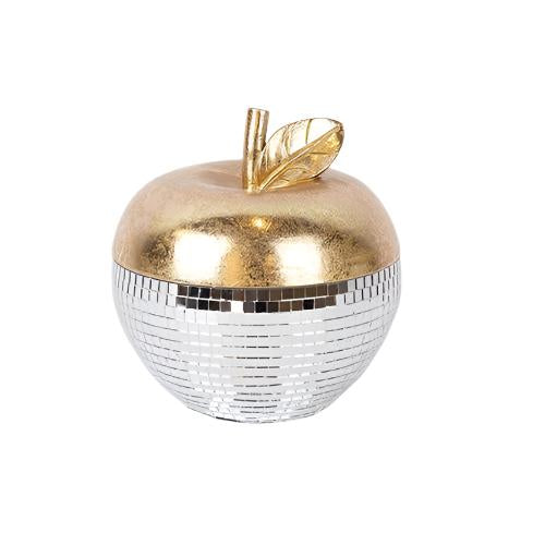 ΔΙΑΚΟΣΜΗΤΙΚΟ ΜΗΛΟ ΠΟΛΥΡΕΣΙΝ ΧΡΥΣΟ & ΛΕΥΚΟ 13x13x13