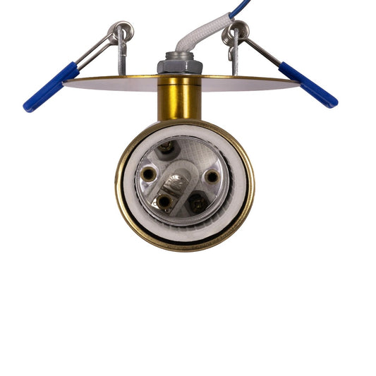 SARA 999-0061 Χωνευτό Φωτιστικό Οροφής Σποτ Μονόφωτο 1 x E27 IP20 Χρυσό Μέταλλο - Μ8,5 x Π8,5 x Υ11