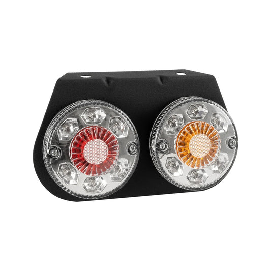 TAILIGHT 999-0251 Πίσω Φανάρι Οχημάτων LED 9W 360lm 180° DC 24V Αδιάβροχο IP66 Πορτοκαλί & Κόκκινο & Ψυχρό Λευκό 6000K - Μ18.5 x Π5 x Υ10 - Πακέτο 2 Τεμαχίων