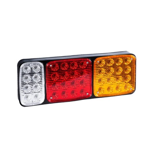 TAILIGHT 999-0259 Πίσω Φανάρι Οχημάτων LED 9W 360lm 180° DC 24V Αδιάβροχο IP66 Πορτοκαλί & Κόκκινο & Ψυχρό Λευκό 6000K - Μ42 x Π4.3 x Υ15.4 - Πακέτο 2 Τεμαχίων