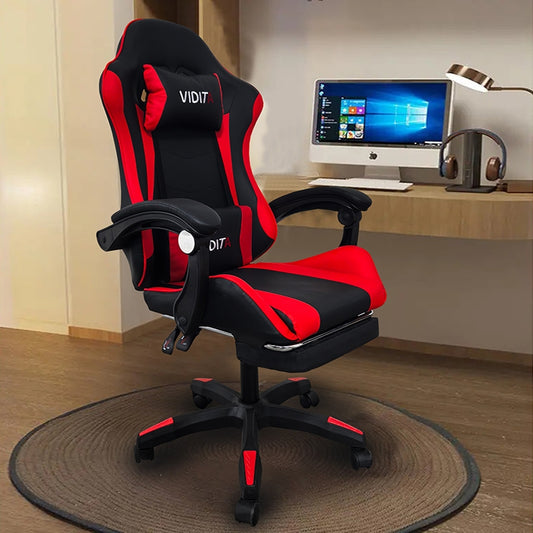 A6060 ΜΑΥΡΟ/ΚΟΚΚΙΝΟ ΠΟΛΥΘΡΟΝΑ GAMING ΜΕ ΥΠΟΠΟΔΙΟ 64x62x113-121