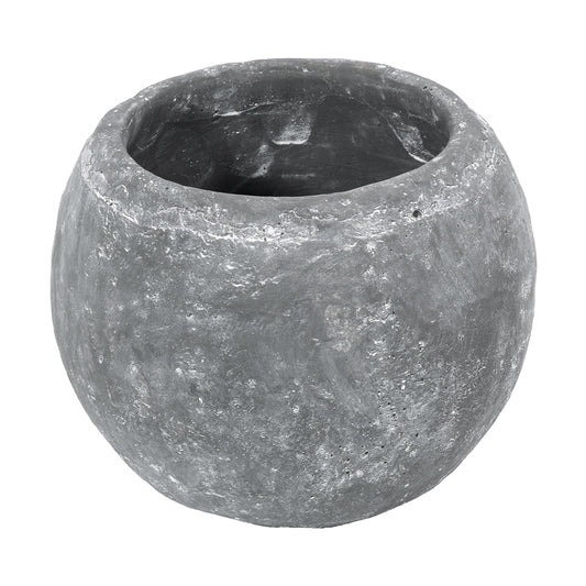ALONISSOS 20458 Τσιμεντένιο Κασπώ Γλάστρα - Flower Pot Γκρι Φ18.5cm x Υ14.5cm