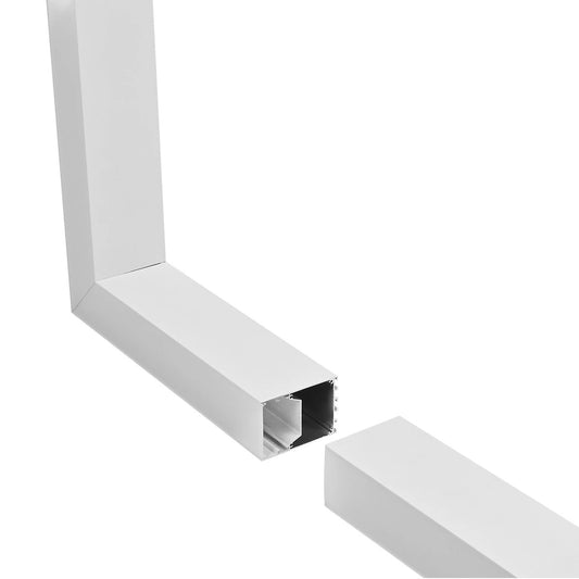 ALP-CORNER-SIDE90 BRIGHTRAIL 61777 Επιφανειακό / Κρεμαστό Προφίλ Αλουμινίου Γωνία με Λευκό Γαλακτερό Πατητό Κάλυμμα για Ταινίες LED IP20 - Λευκό Ματ - Μ30 x Π5 x Υ7.5cm