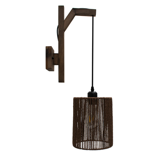 CASTI 00887 Boho Φωτιστικό Τοίχου - Απλίκα με Ντουί 1 x E27 AC 220-240V IP20 - Καφέ - Μ18 x Π30 x Υ75