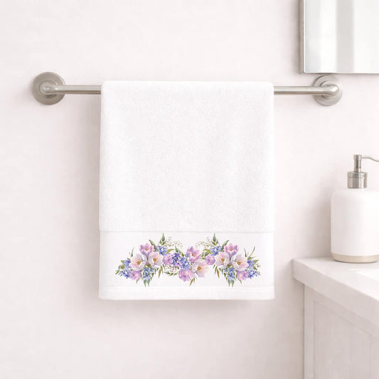 Πετσέτα Προσώπου 50×90εκ Violet White