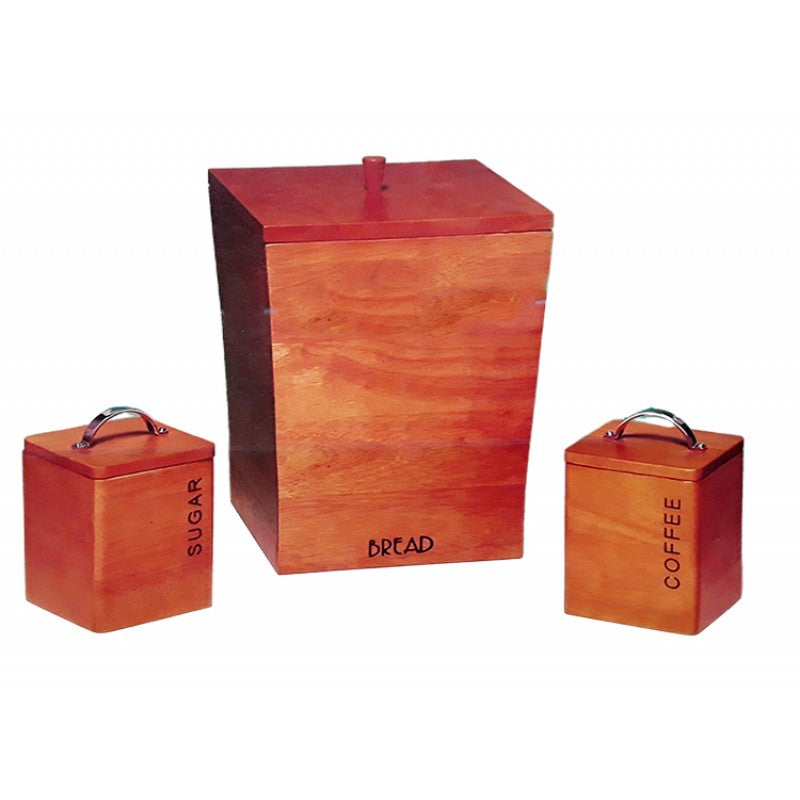 Ψωμιέρα με Καπάκι Ξύλινη Καφέ 24x24x33