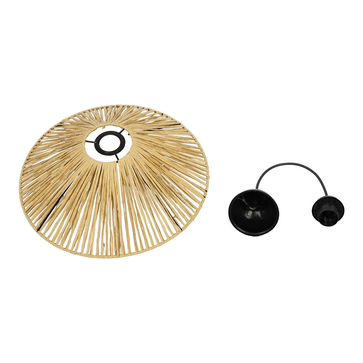 CHAPEAU 205-0086 Boho Κρεμαστό Φωτιστικό Οροφής με Ντουί 1 x E27 AC 220-240V IP20 - Μπεζ - M41 x Π41 x Υ17