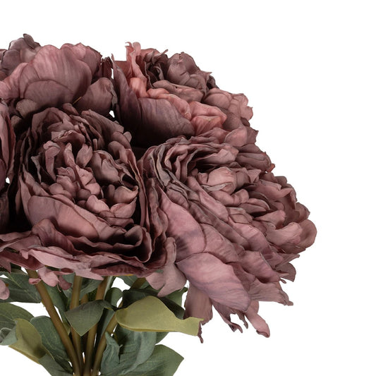 DARK PINK PEONY FLOWER BOUQUET 21085 Τεχνητό Διακοσμητικό Μπουκέτο Σκούρο Ροζ Παιώνιας Y43cm