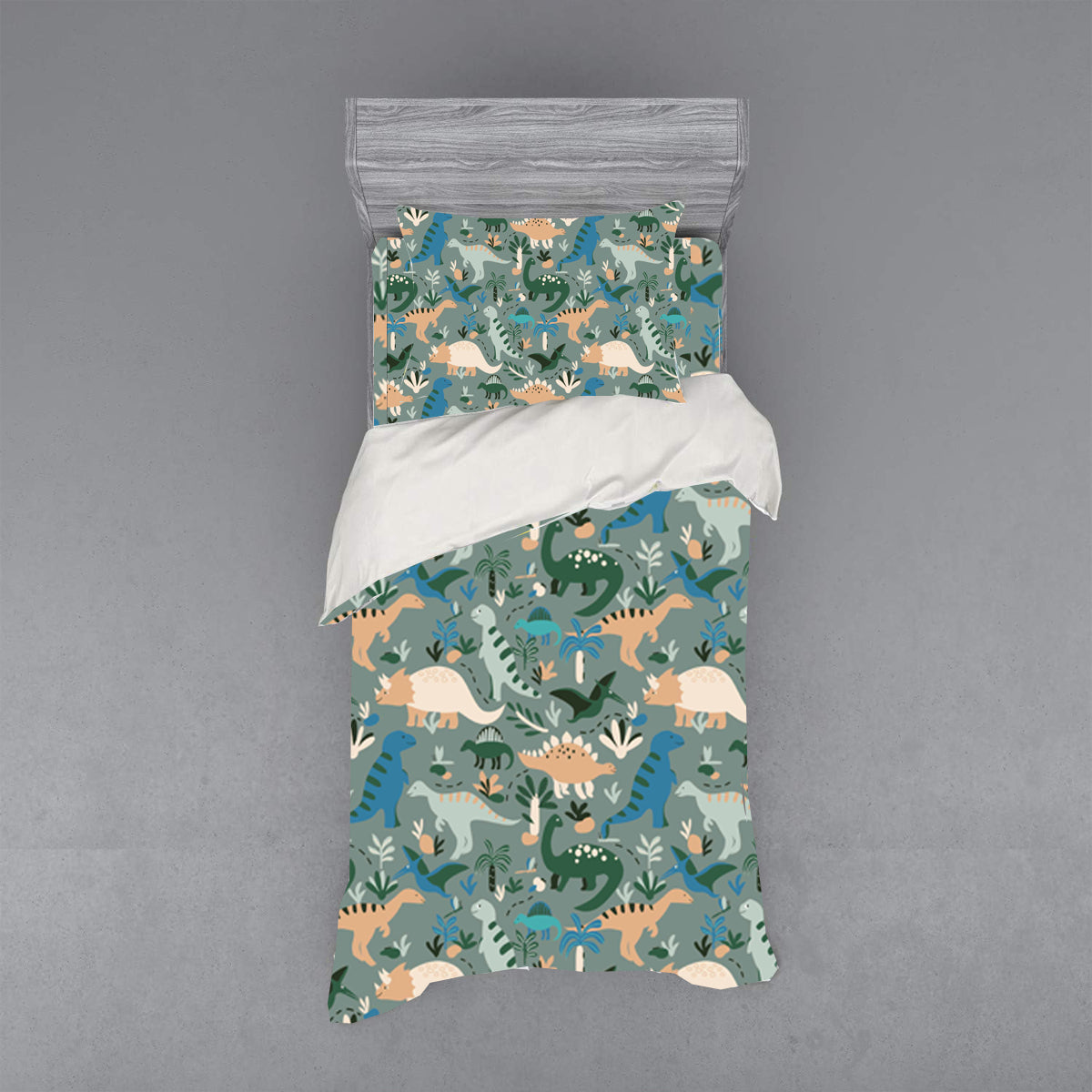 Παιδικό Σεντόνι με Λάστιχο 1x(105x200+30εκ) + 1x(52x72εκ) Dinosaurs