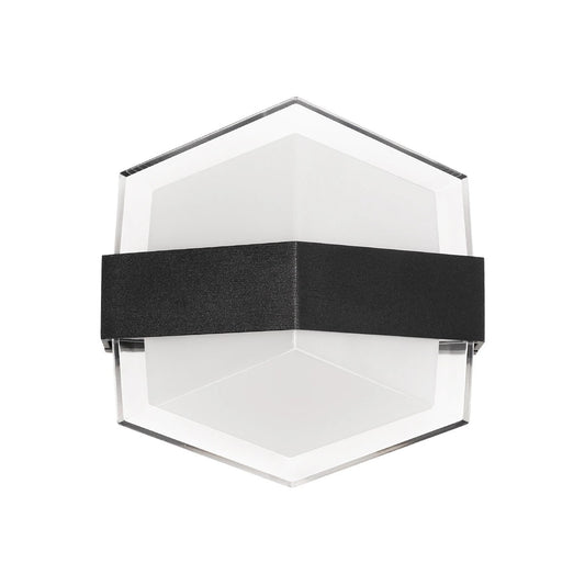 EMPIRE 60780 Μοντέρνο Φωτιστικό Τοίχου - Απλίκα LED 12W 1260lm 120° AC 220-240V Αδιάβροχο IP65 Φυσικό Λευκό 4500K - Bridgelux SMD Chip & TÜV SÜD Driver - Μαύρο Ματ - Μ18.5 x Π10 x Υ17.5