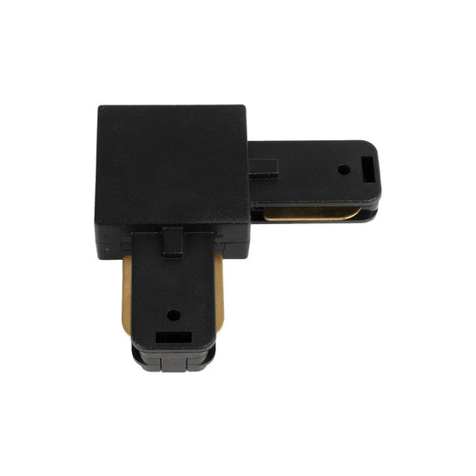 EUROTRACK-1PH 60905 Μονοφασικός Σύνδεσμος Γ Ράγας 2 Καλωδίων 1L+1N για Σύστημα Ράγας Eurotrack-1PH AC 220-240V IP20 - Μαύρο Ματ - Μ6.5 x Π6.5 x Υ1.6