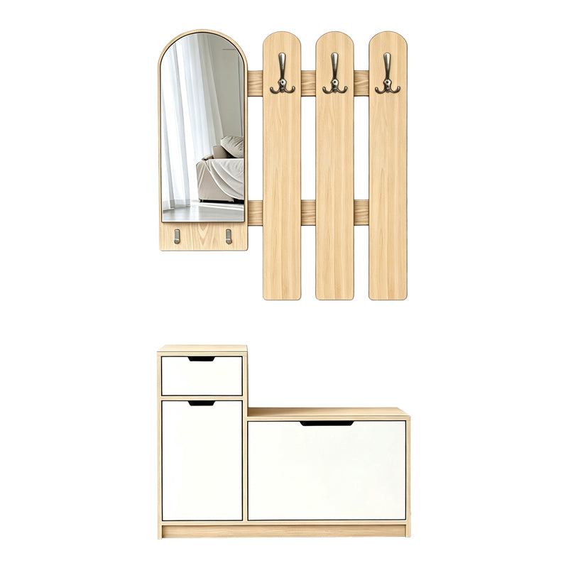 Έπιπλο Εισόδου Kenty με Καθρέπτη Sonoma με Λευκό MDF 100x28x110