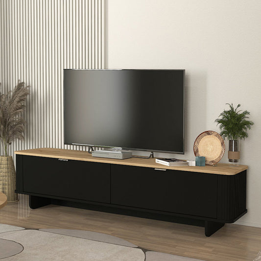 Έπιπλο Τηλεόρασης Bohema Χρώμα Μαύρο - Sepet Oak 180x47x45,6