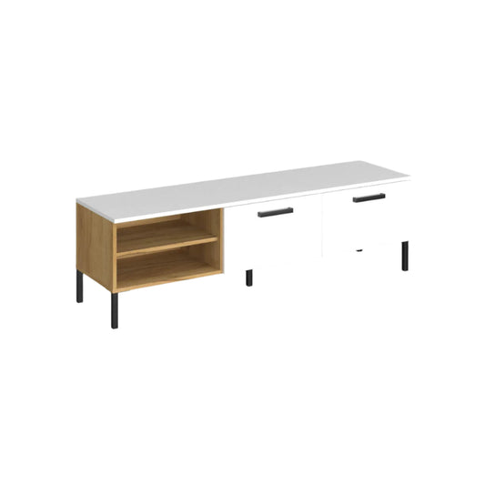 Έπιπλο Τηλεόρασης Santes Χρυσό Δρυς-Λευκό 155x42x45.7