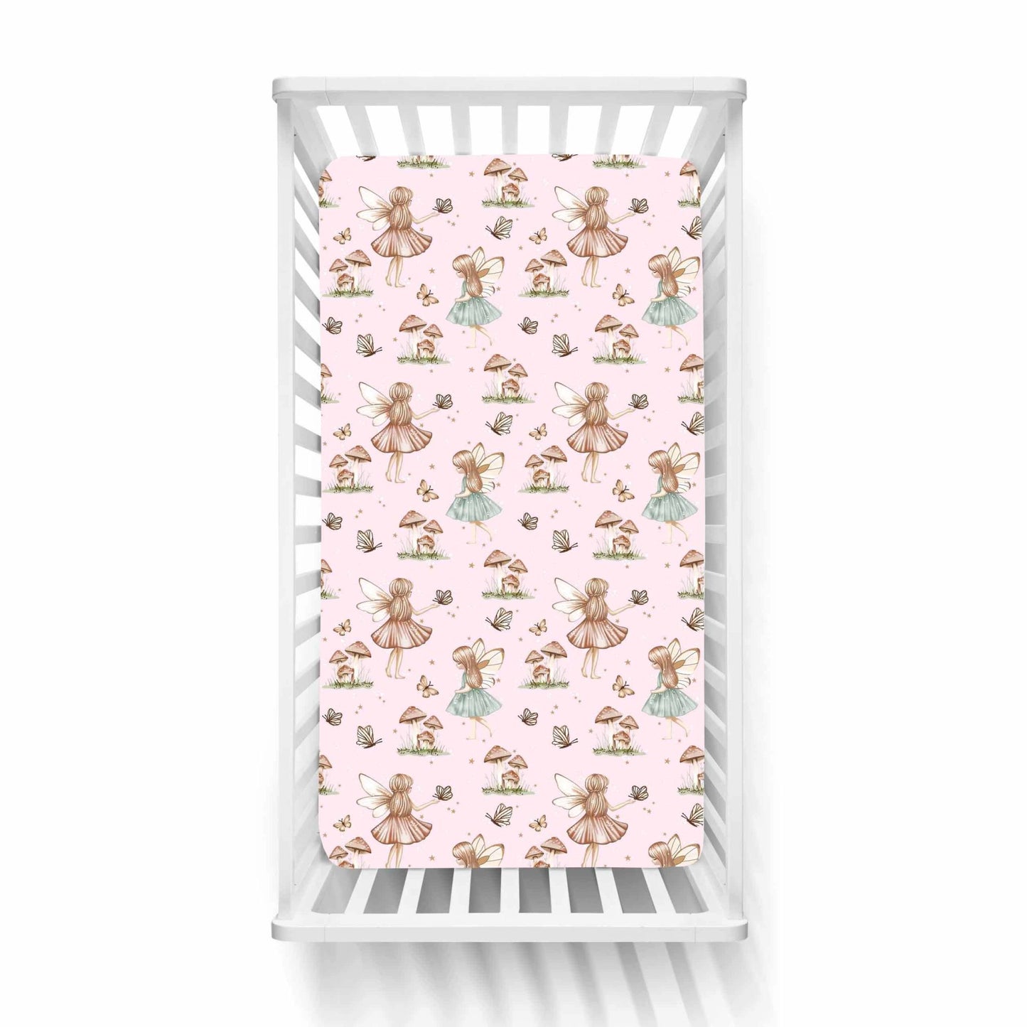 Βρεφικά Σετ Σεντόνι Κούνιας με Λάστιχο Fairy Girl