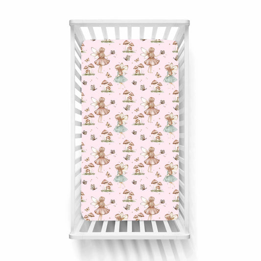 Βρεφικά Σετ Σεντόνι Κούνιας με Λάστιχο Fairy Girl